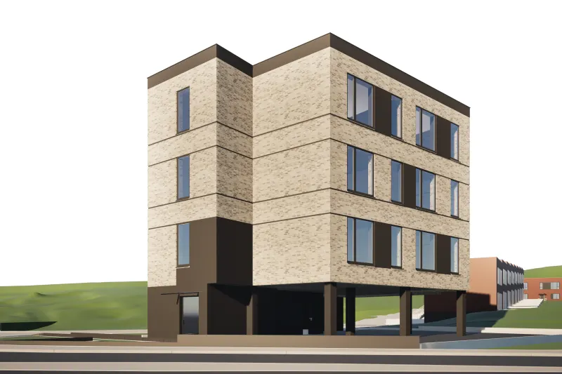 Apartment building: 3D model